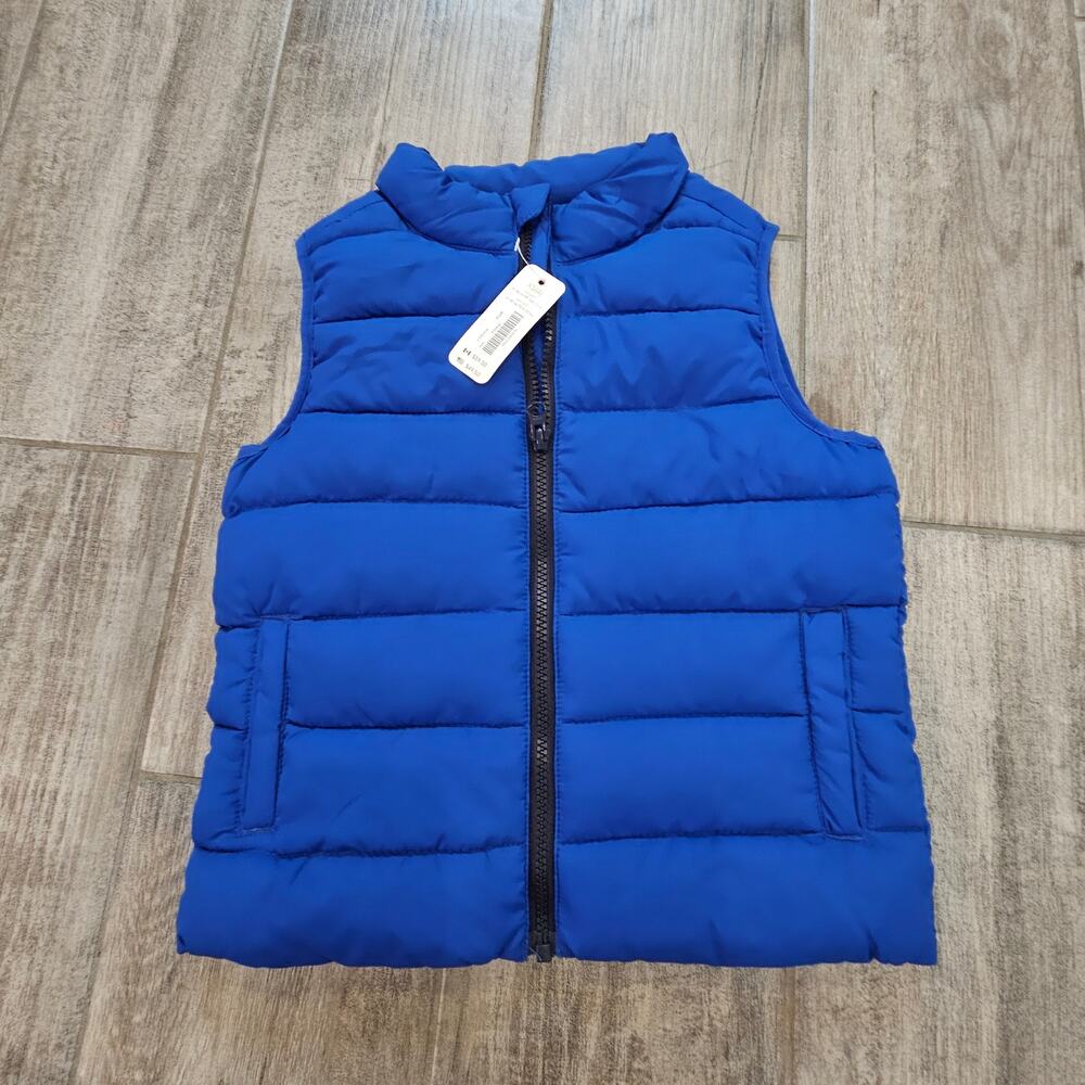 Gymboree Boys Blue Puffer Vest XS 4 NEW Lightweight Warm Layering Winter Outdoor